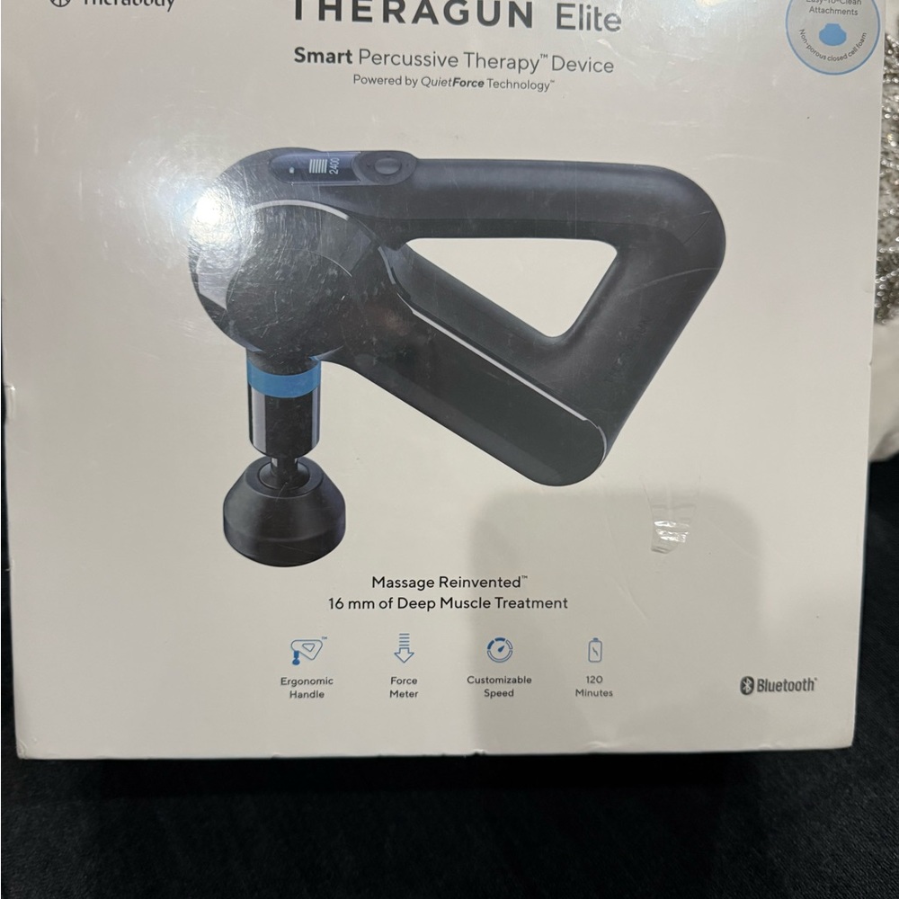 Theragun Elite Smart Percussive Therapy Device - Black and Blue
